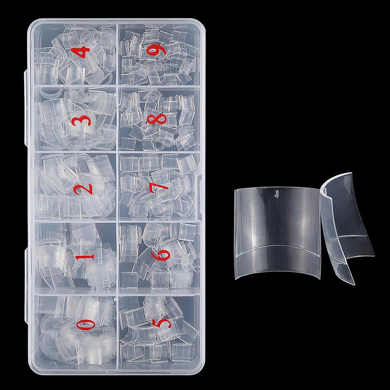 

500 шт./кор. короткие квадратные типсы для французского акрилового маникюра, накладные ногти прозрачный