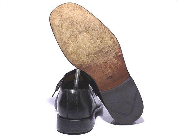 Vintage Italien Hergestellt/GIANNI/Handgefertigte U-Tip Schuhe aus Vollleder/41/26.0/Schwarz/(GEBRAUCHT)