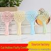 Rilakkuma Cat Paw Hollow Scalp Massage Comb - Cute Fluffy Design for Students