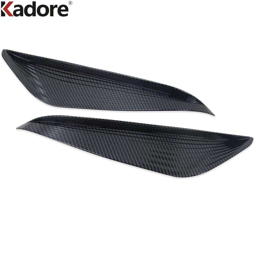 Rear Fog Light Lamp Eyebrow Trim For Toyota Bz4x - 2024 2025 Carbon Fiber Car Rear Bumper Air Vent Frame Accessories