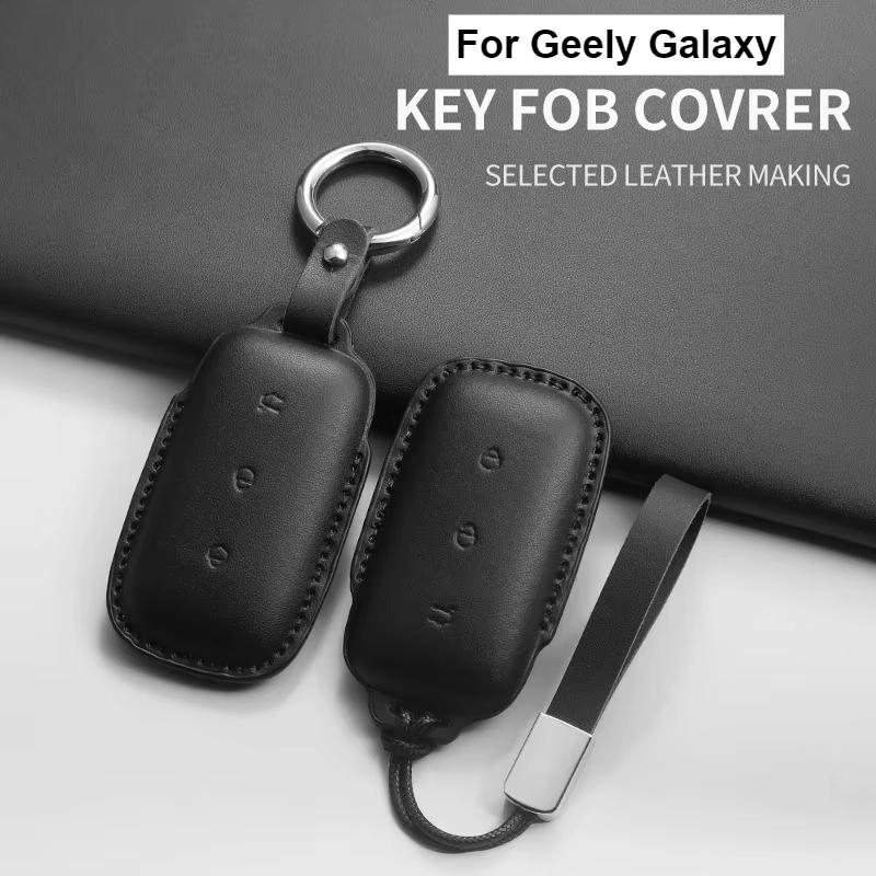 3 Buttons Car Key Case Cover Shell Fob for Geely Galaxy L7 2023 L6 MAX 1.5T Plus AIR PRO PU Car Remote Keychain Accessories