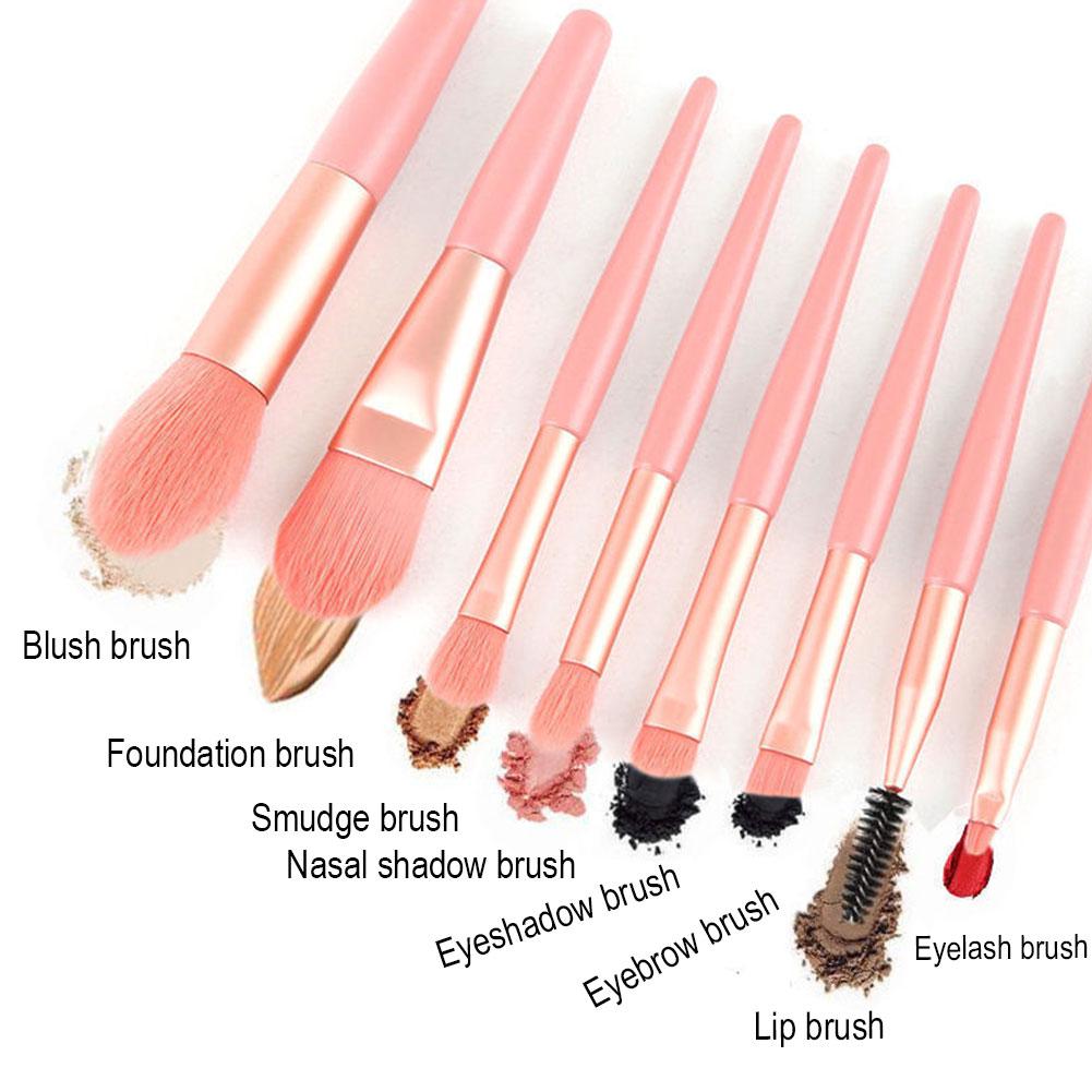 8Pcs Portable Makeup Brush Set Soft Makeup Concealer Brush Blush Loose Powder Brush Eye Shadow Foundation Brush Beauty Tools