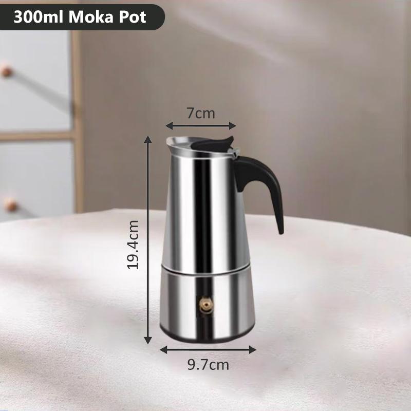 Mini Electric Stove For Coffee Moka Pot Portable Hot Plate Freshly Brewed Coffee Machine Mocan Pot Ceramic Tea Stove Flower Teapot Single Burner Moka Pot (300ml)