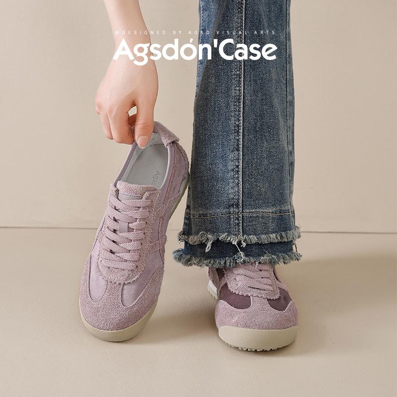 Augustine Purple Dexun Shoes Women's 2025 New Summer Mesh Platform Ballet Retro Forrest Gump Sports Shoes