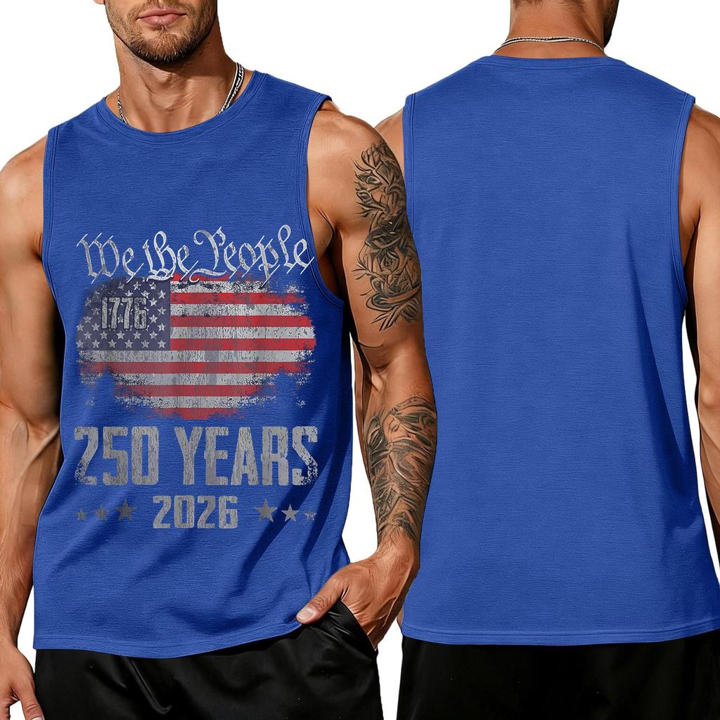 Men's Sleeveless Tank Top Loose Fit Casual Summer Vest Lightweight Breathable Fabric Comfortable Daily Wear
