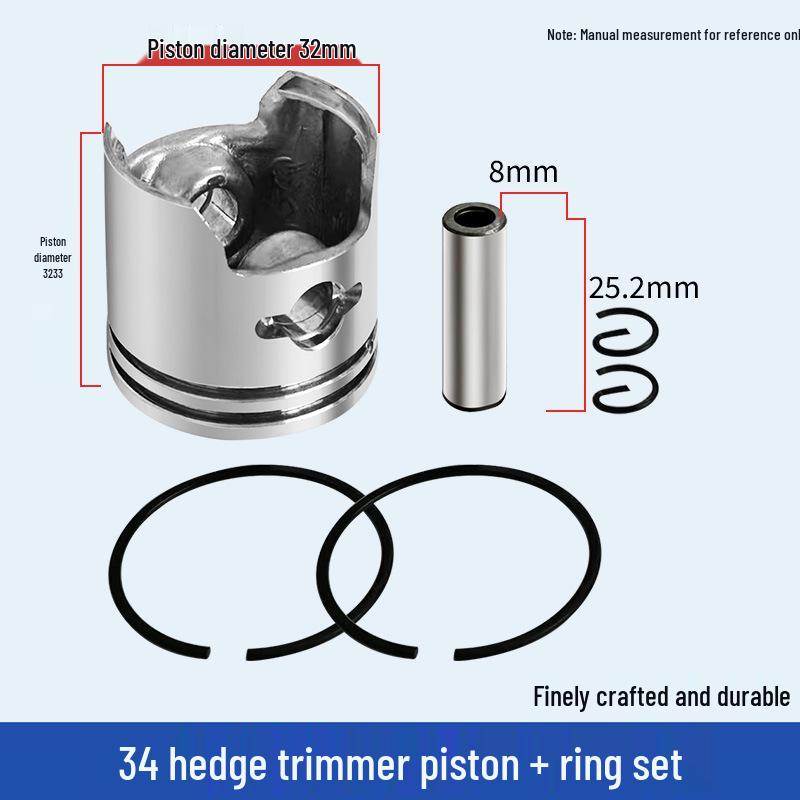 Four-Stroke Lawn Mower Piston Ring & Two-Stroke Brush Cutter Piston Assembly 