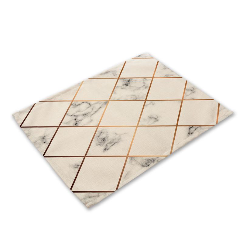 

Домашний декор, льняные коврики для обеденного стола, роскошные кухонные салфетки с скандинавским геометрическим узором, 40X30 см, подставки под чашки и миски 40X30cm Linen