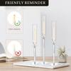 Taper Candlestick Holders for Table Centerpiece, 3Pcs Acrylic Candle Holder for Taper Candles, Clear Hurricane Candle Holder