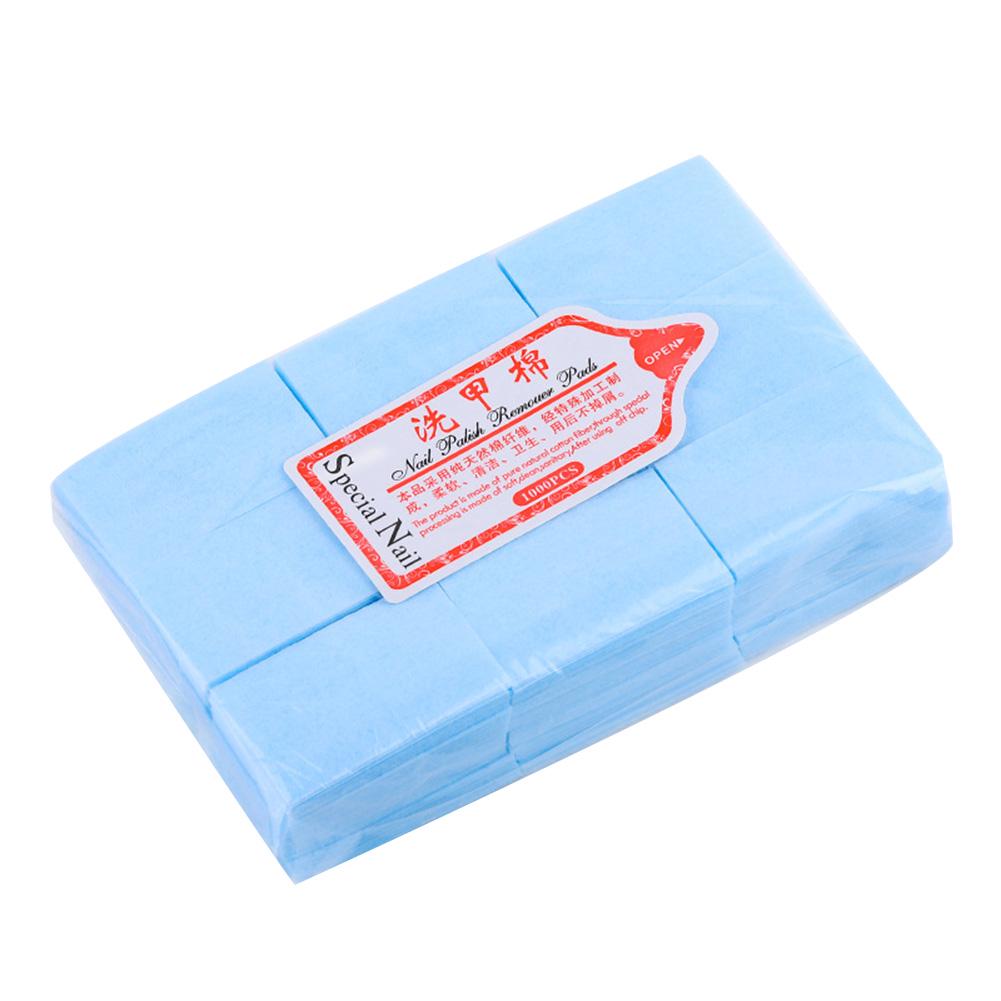 Puntos 600Pcs Disposable Nail Polish Remover Pads Wash Towel Cotton Cloth Cleaning Tool