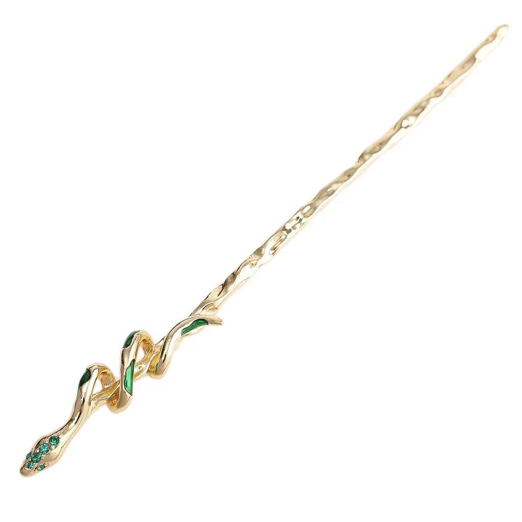 Slytherin Green Snake High-End Hairpin: Ancient & Elegant Dark Style Accessory