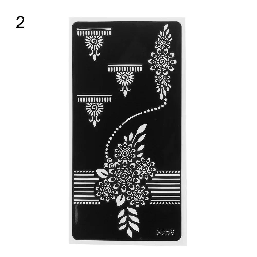 Nuovo Stencil Tatuaggio Henna Moda Tatuaggi Temporanei Mano Kit Pittura Body Art DIY Adesivo Modello Matrimonio Indiano Strumenti Kit Pittura
