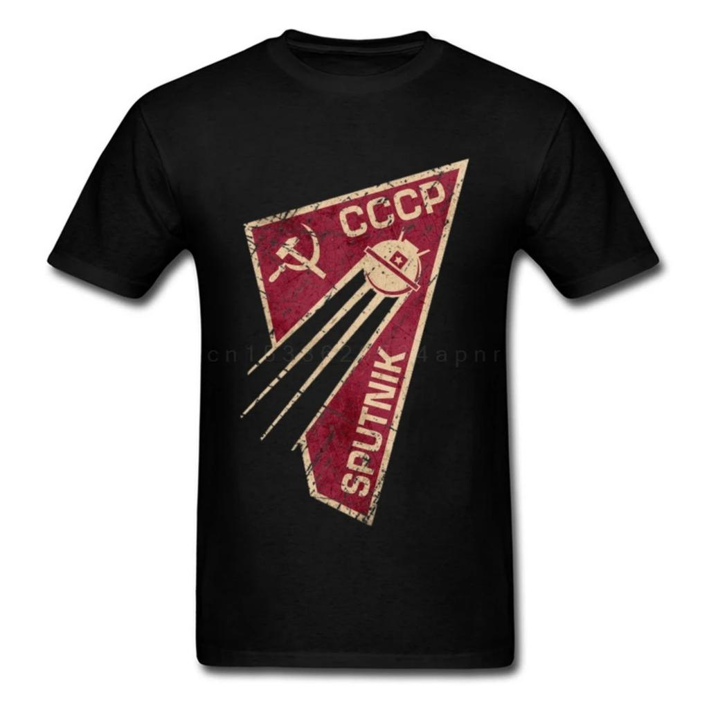 Homme Streetwear Short Sleeve Casual Funny T Shirt CCCP Interkosmos International V01 Brand Cool Crew Neck T-shirt Drop Shipping