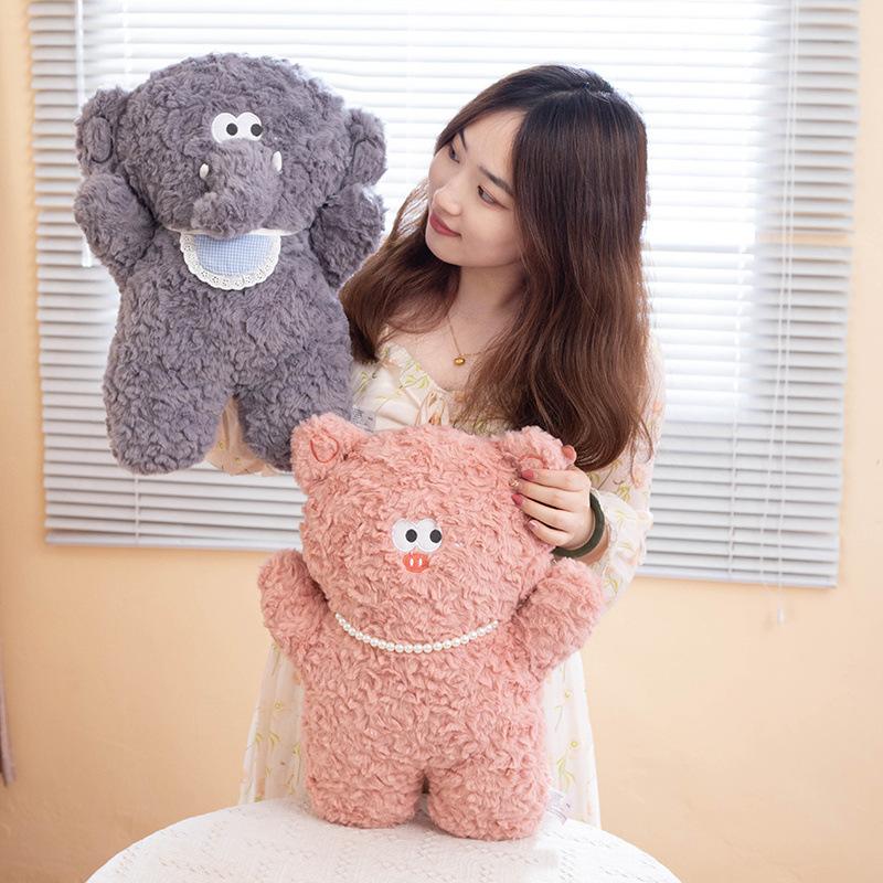 Cartoon Animal Elephant Rabbit Throw Pillow Plush Toy Doll Bear Doll Home Sofa Pillow Doll