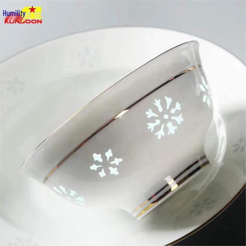 Qianxing Gold Rim Ceramic Dinnerware Set