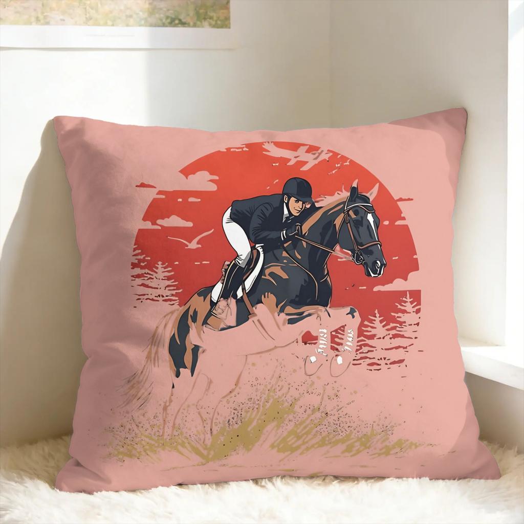 Pillow Cover Equestrian Kawaii Pillow Case For Sofa Car Home Decor Pillowcases