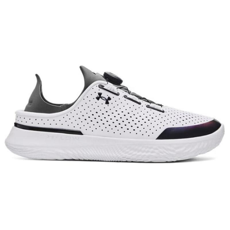 Under Armour Cushioning And Breathable Low Top Casual Shoes Unisex White Black Sneakers 3027049-121