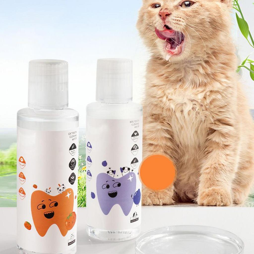 Psí dentální přísada do vody 200 ml Čerstvý dech Péče o zuby Řešení Odstraňovač plaku a zubního kamene pro psy kočky Péče o čištění zubů domácích mazlíčků