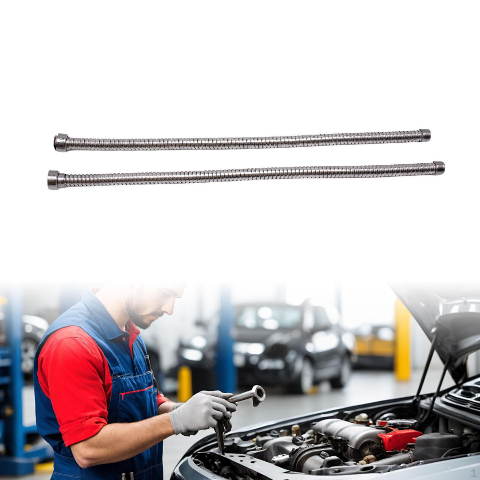 

2 Pieces Braided Headlight Conduit Corrugated Hose Wire Line Cable Easy to Install for Clean
