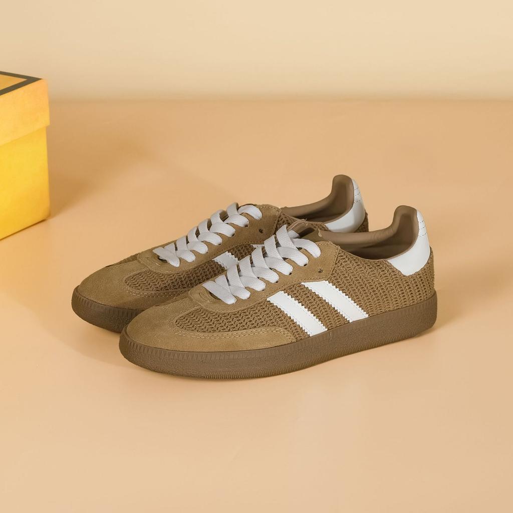 2025 autumn new fashion platform German training shoes women wear high-end sense source Litong casual women's shoes flat baseplate shoes