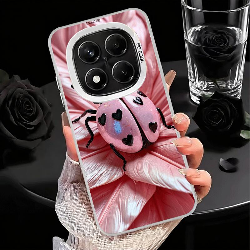 

Seven-Spotted Red ladybug Soft Phone Case for Xiaomi Redmi Note 13 14 15 Pro Plus 12S 12 11S 11 11T 10S 10 Shockproof Cover Back Redmi Note 15 Pro 5G