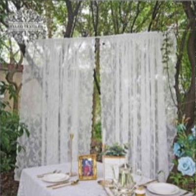 2pcs White Lace Curtains Floral Lace Pattern Delicate Transparent Curtains 1.5 X 2.5 M