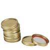 Split‑Type Glass Jar Canning Lids Round Food Container Sealing Cover Kitchen Accessory(10Pcs 70mm Gold Circular Ring+Cover