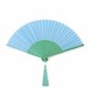 Shoroku fan in a fan A perfect gift for [Nishikawa Shoten] Two-tone byCOLOR, pouch. summer. (Saxophone Blue/Green)