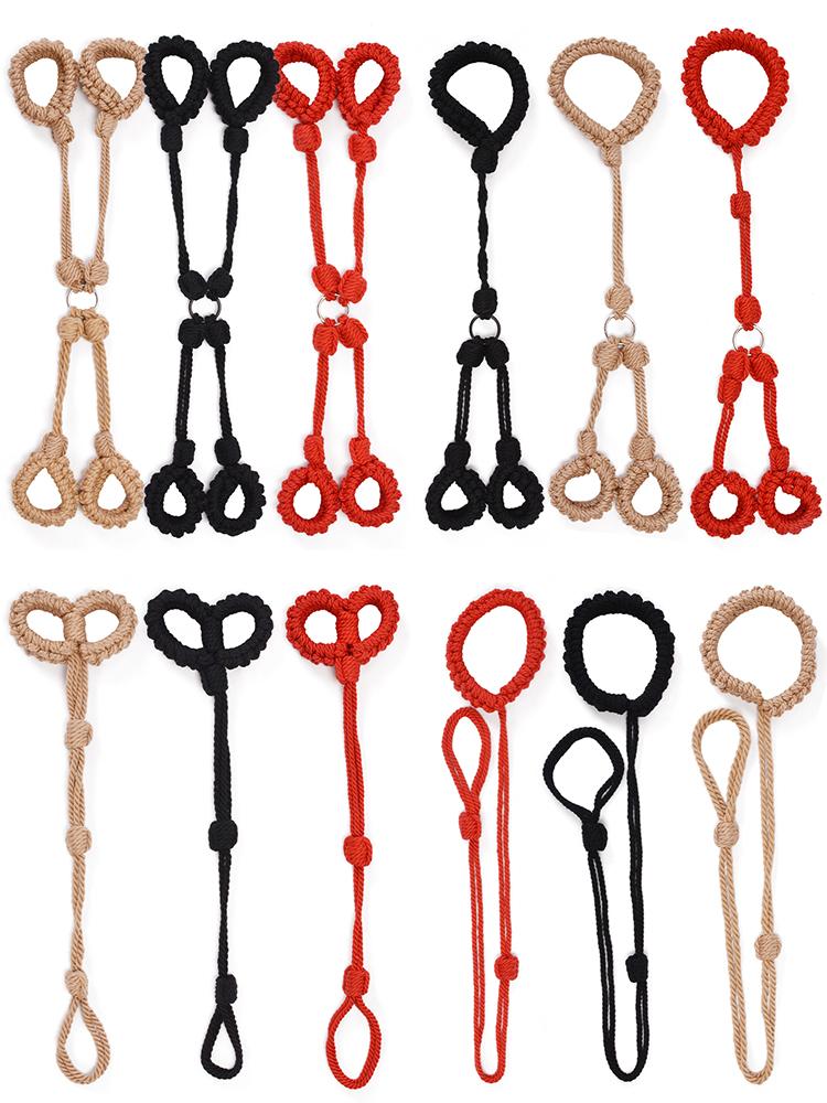 Cotton Rope Cuffs Handcuffs Leg Ankle Cuff Restraints Bondage Bracelet BDSM Fetish Adult Sex Toys For Couples Exotic Accessories