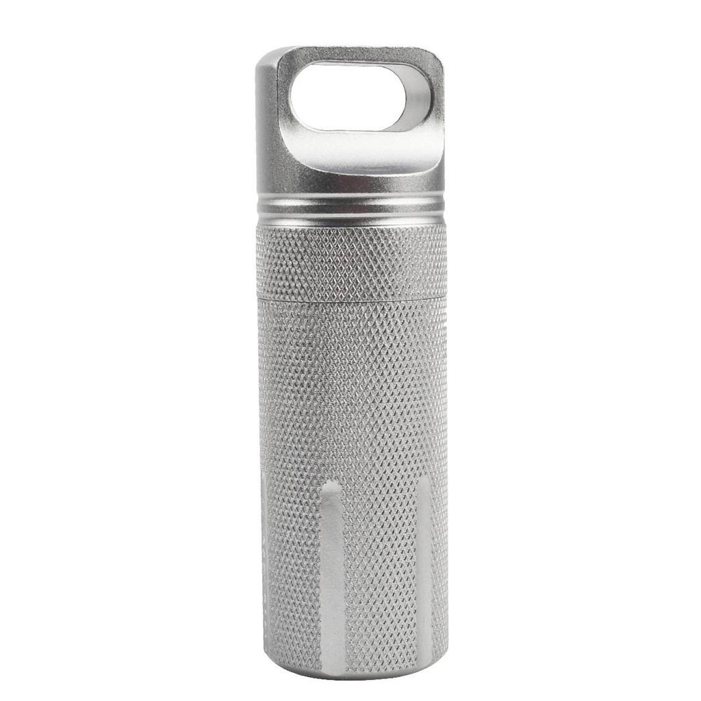 1 Piece Outdoor Aluminum Alloy Waterproof Can Sealed Storage Box Portable Medicine Bottle Outdoor Emergency Product Storage Box