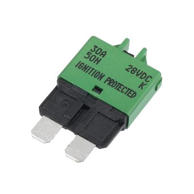 A ABSOPRO Vehicle Marine Metal Grain 30A 28V Manual Resettable Style Fuse