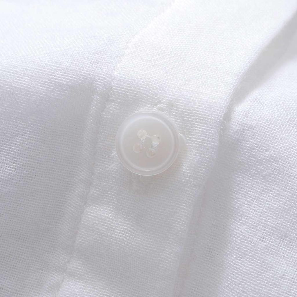 Women's Soft Cotton Double Layer Gauze Long Sleeve Shirt, Versatile with Pointed Collar