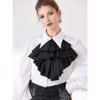 Courtstyles Cravat Necktie Collar Breathable Polyester Detachable Collar Colonial Jabot for Formal Event Women Accessory