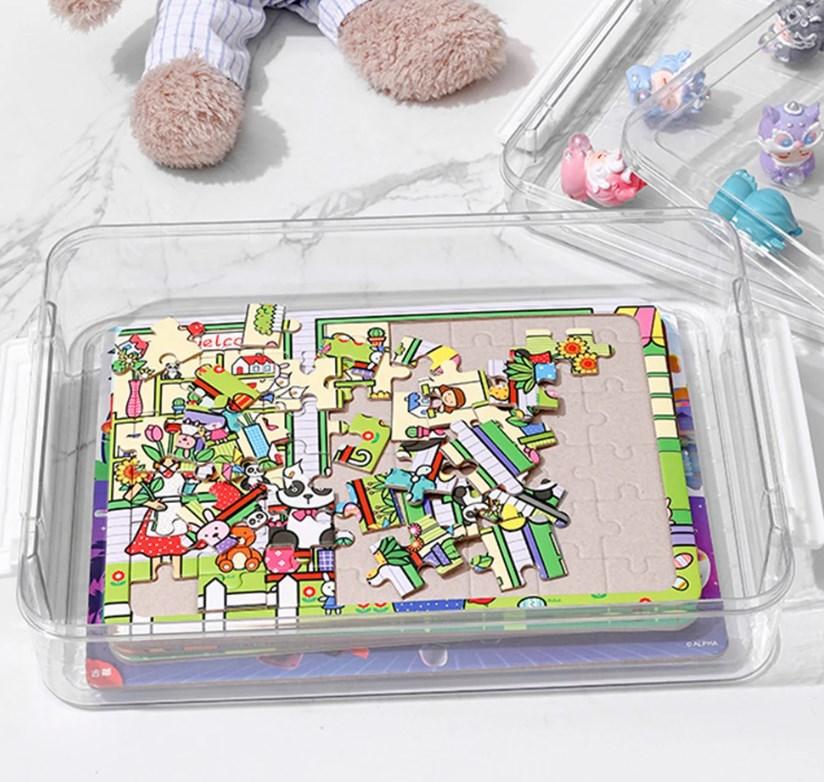 

Прозрачный настольный ящик для хранения файлов формата А4, органайзер для документов, чехол с крышкой, контейнер для бумаги, школьные канцелярские принадлежности small чёрный