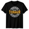 Offizielle Teenager-Warnung Kann Haltung enthalten Teenager Unisex Grafik T-Shirt Herren-Top