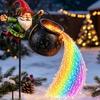 Solar Powered Christmas Decor Garden Stake Light, Santa Pouring Flowing LED String Lights, Colorful Magical Claus Lawn Stakes Light Effect,