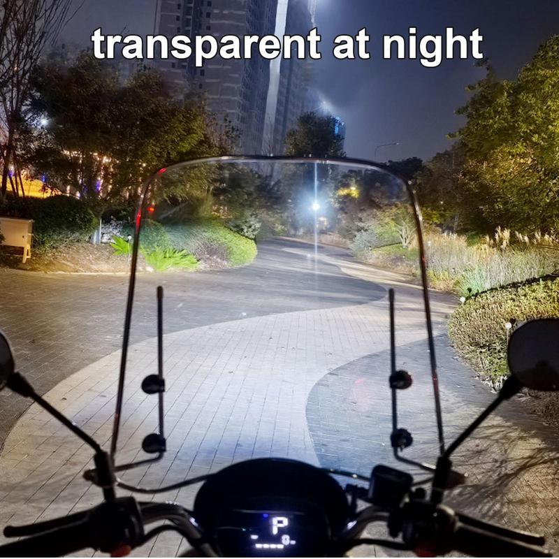 Motorcycle Windshield Large Windscreen Adjustable Motorbike Windscreen Wind Deflector Motorcycle Parts Suitable For All