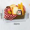 1:12 Dollhouse Miniature Breakfast Set Bread Basket Doll House Food Accessories