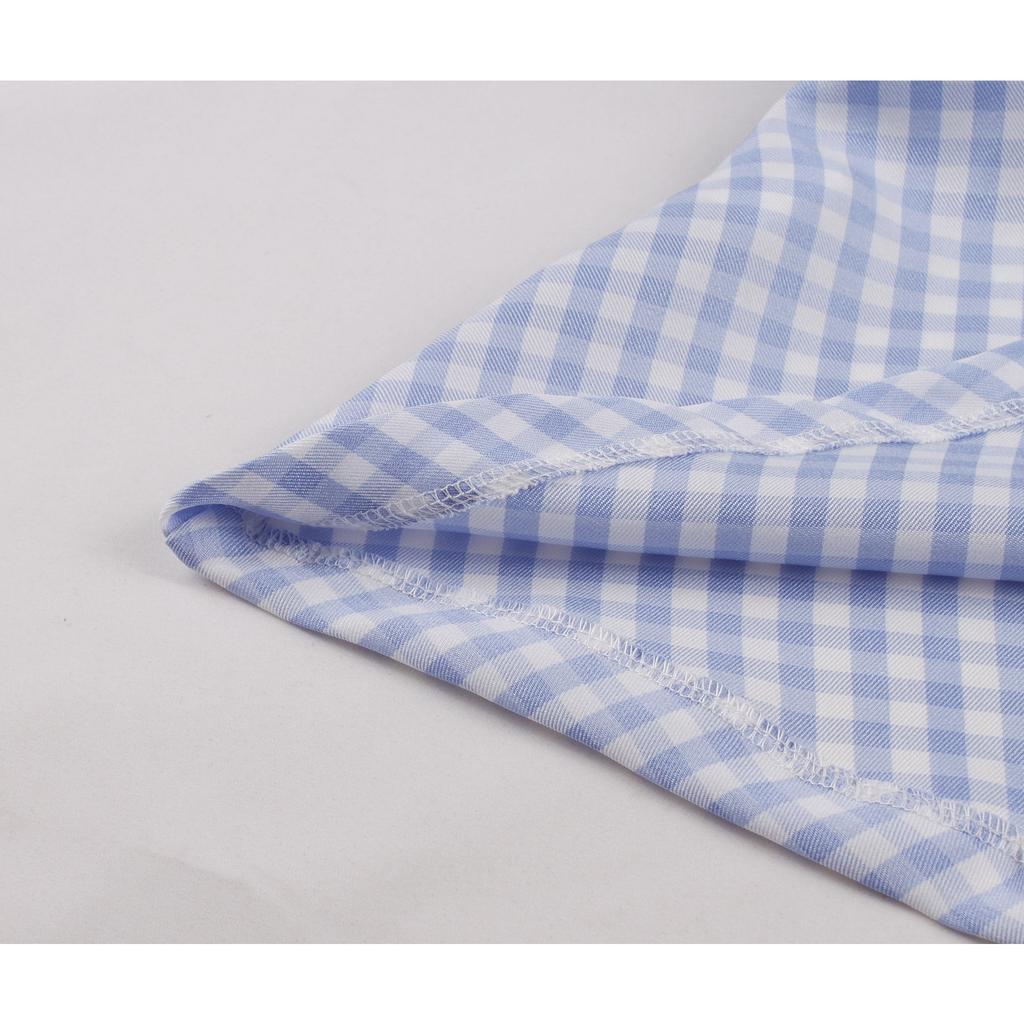 GMXIA Women's Hepburn Style Contrast Color Lapel Vintage Slim Lace-up Plaid Swing Mid-length Dress