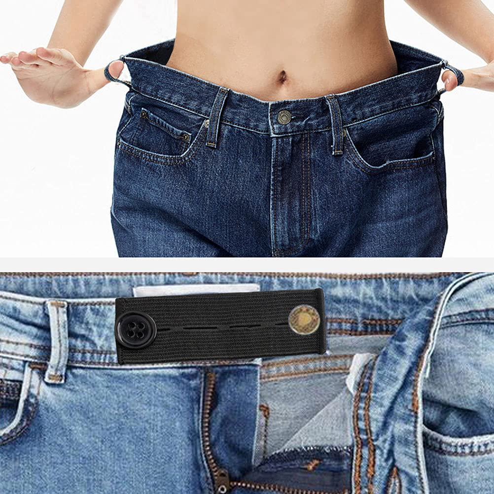 1/5PC Elastic Waist Extenders Belt Practical Waist Extension Buckle For Pregnant Women Men Women Jeans Adjustable Waistband