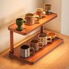Desktop Storage Rack Durable Construction Strong Load-bearing Multipurpose Wood Tabletop Stand Storage Shelf