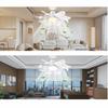 Ceiling Light with Fan,Ceiling Fan with Lighting and Remote Control,Small Quiet Ceiling Fan with 3 Wind Levels,Dimmable,Timing Function for Bedroom