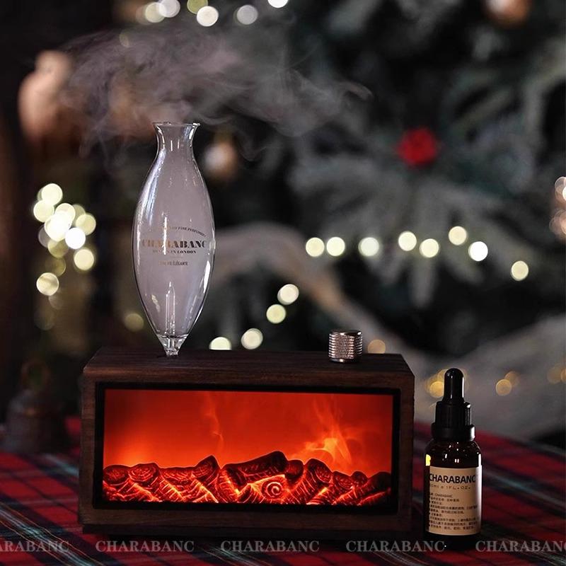 Colorful Flame Aroma Diffuser & Humidifier with Night Light - Perfect for Home, Office, or Bedroom