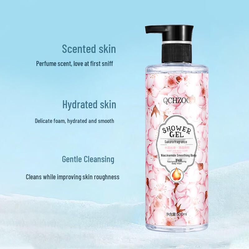 QCHZOC Cherry Blossom Brightening Shower Gel