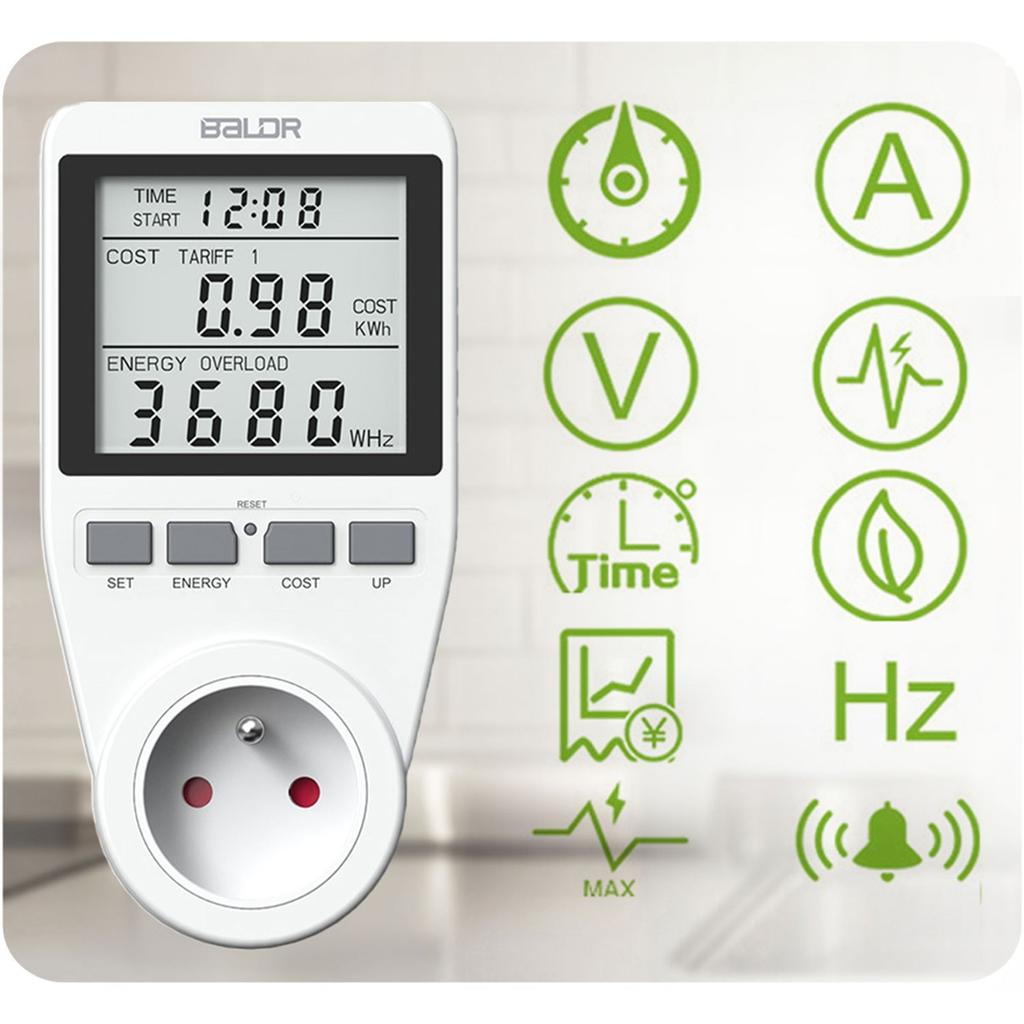 Baldr Bd-990 Single-Phase Wattmeter White