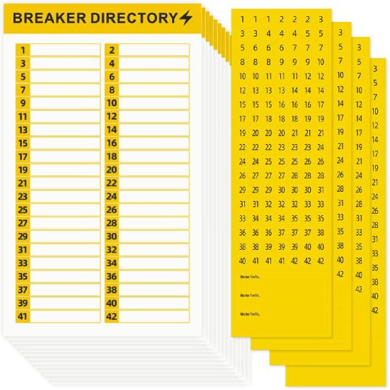 16 Sheets Breaker Panel Labels Electrical Box Sticker Numbers Breaker Panel Labels Electrical Sticker Number Catalog Load Center Adhesive Waterproof