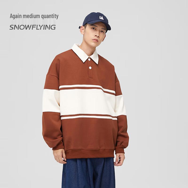 

Xuezhongfei Striped Polo Sweatshirt 3XL