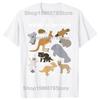 Tiere Australiens Australisches Tier Pädagogisch Herren Damen Mode T-Shirts Baumwolle Kurzarm Übergroßes T-Shirt Tops