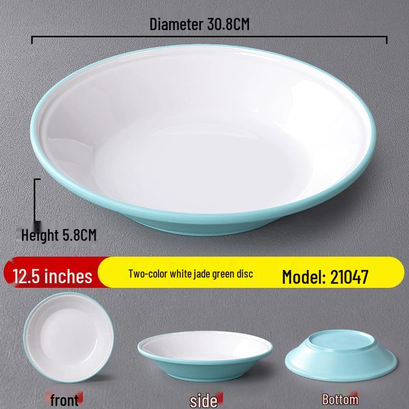 Nordic Style Commercial Buffet Plate – Durable Round Plastic Plate for Hotels and Restaurants