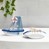 Miniature Fishing Boat Creative Eye-catching Wooden Mediterranean Sailboat Model Table Decoration for Home