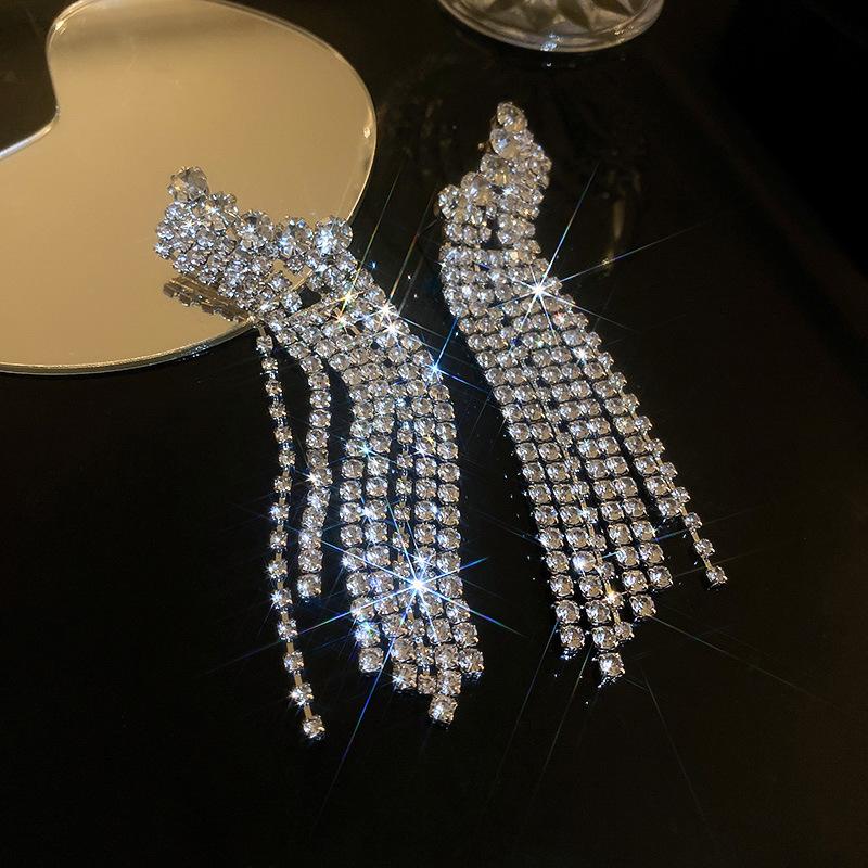 Silver Needle Twisted Diamond Pearl Stud Earrings - Elegant, Versatile Korean Style for Evening Wear